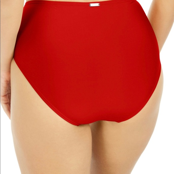 DKNY Lychee Grommet-Trim High-Waist Bikini Bottom - Picture 2 of 2